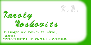 karoly moskovits business card
